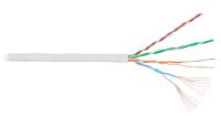 Кабель NIKOLAN U/UTP, 4 пары, Кат.5e, многожильный, 24 AWG, внутренний, LSZH, 305м 