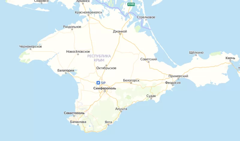 Зоны покрытия на карте Крыма в Новом Уренгое 