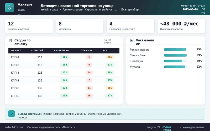Отчёт за период — Система Малахит
